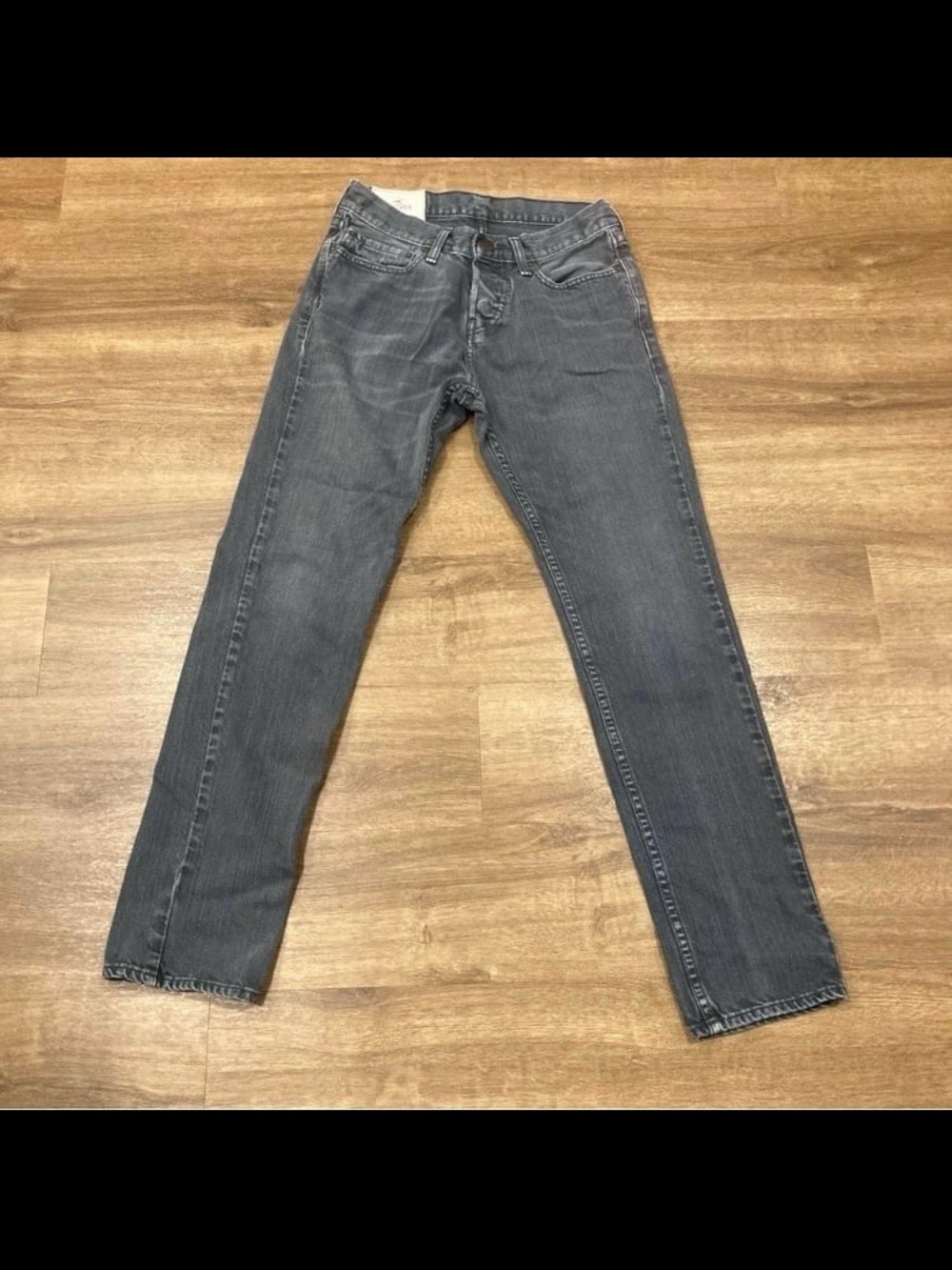 Hollister Vintage Y2K Black Jeans Faded Size 29x30 EUC Button Fly
